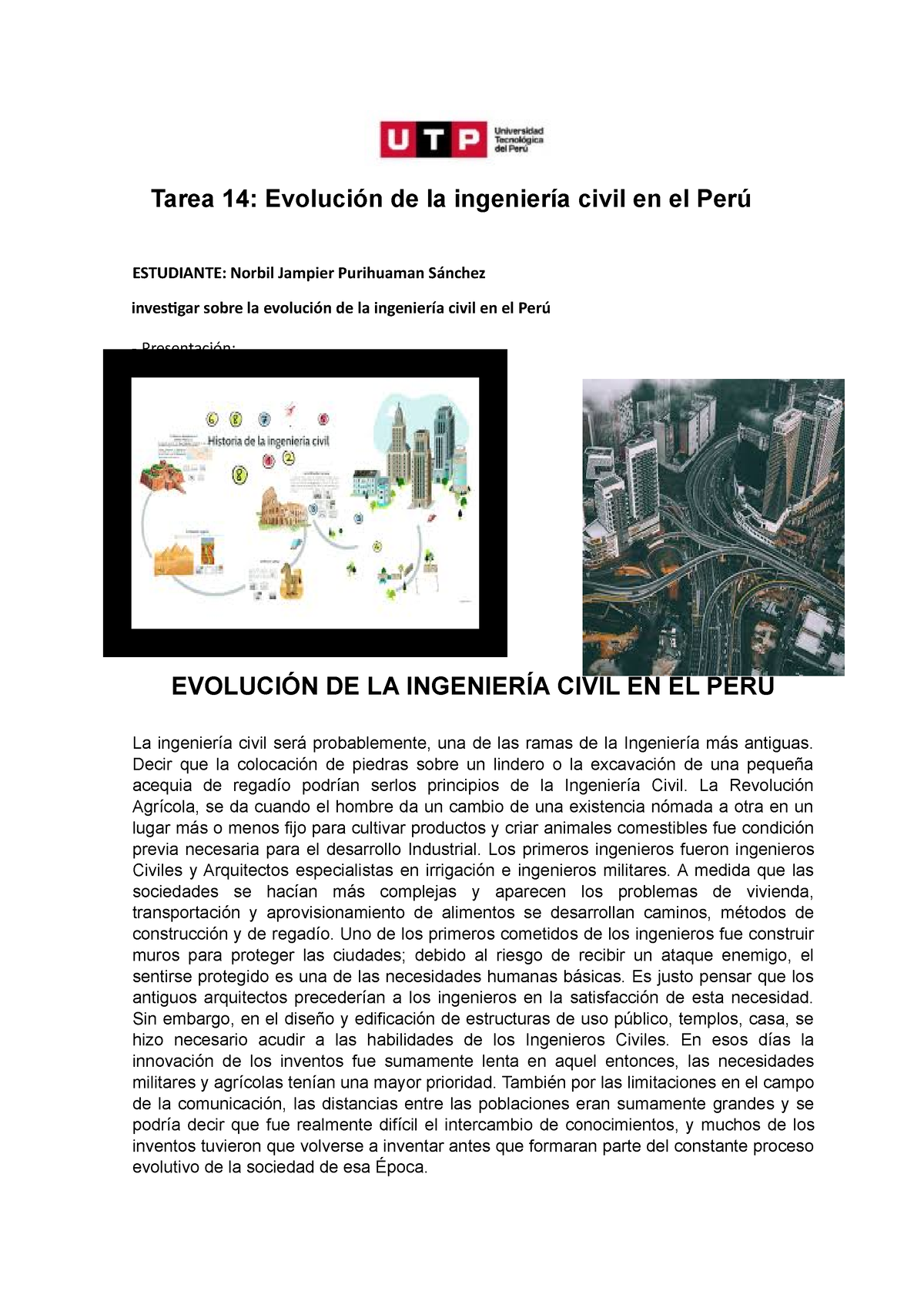 Tarea 14 Evolución De La Ingeniería Civil En El Perú Tarea 14 Evolución De La Ingeniería 9929