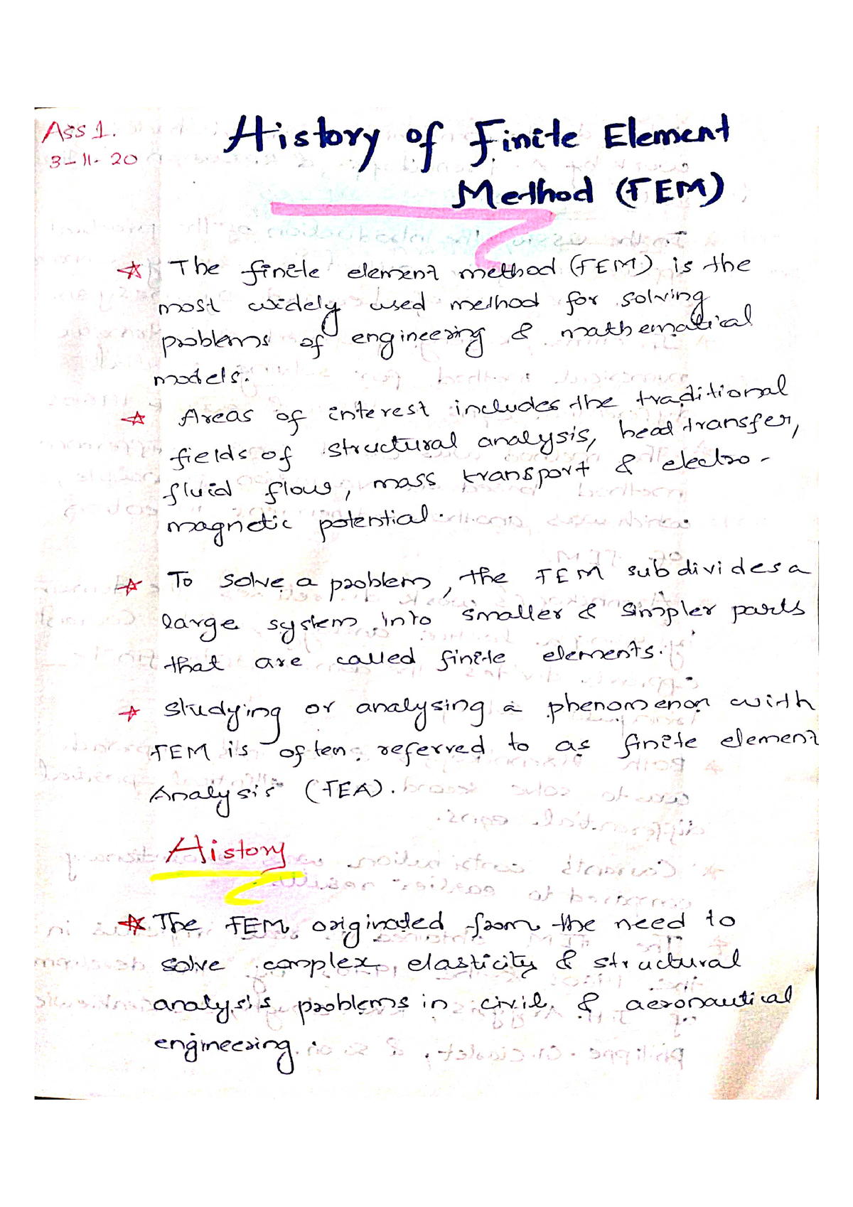 FEA NOTE Saranya - GT S2 FEA - Geotechnical Engineering 1 - Studocu