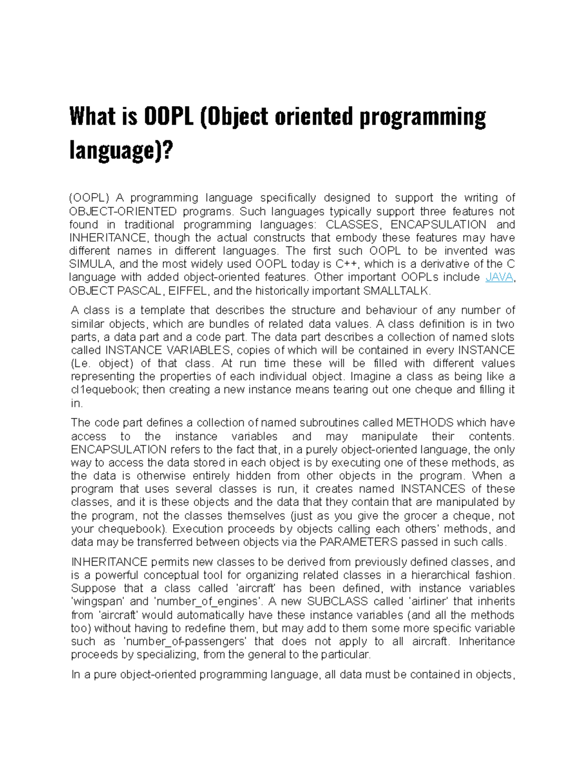 what-is-oopl-object-oriented-programming-language-what-is-oopl