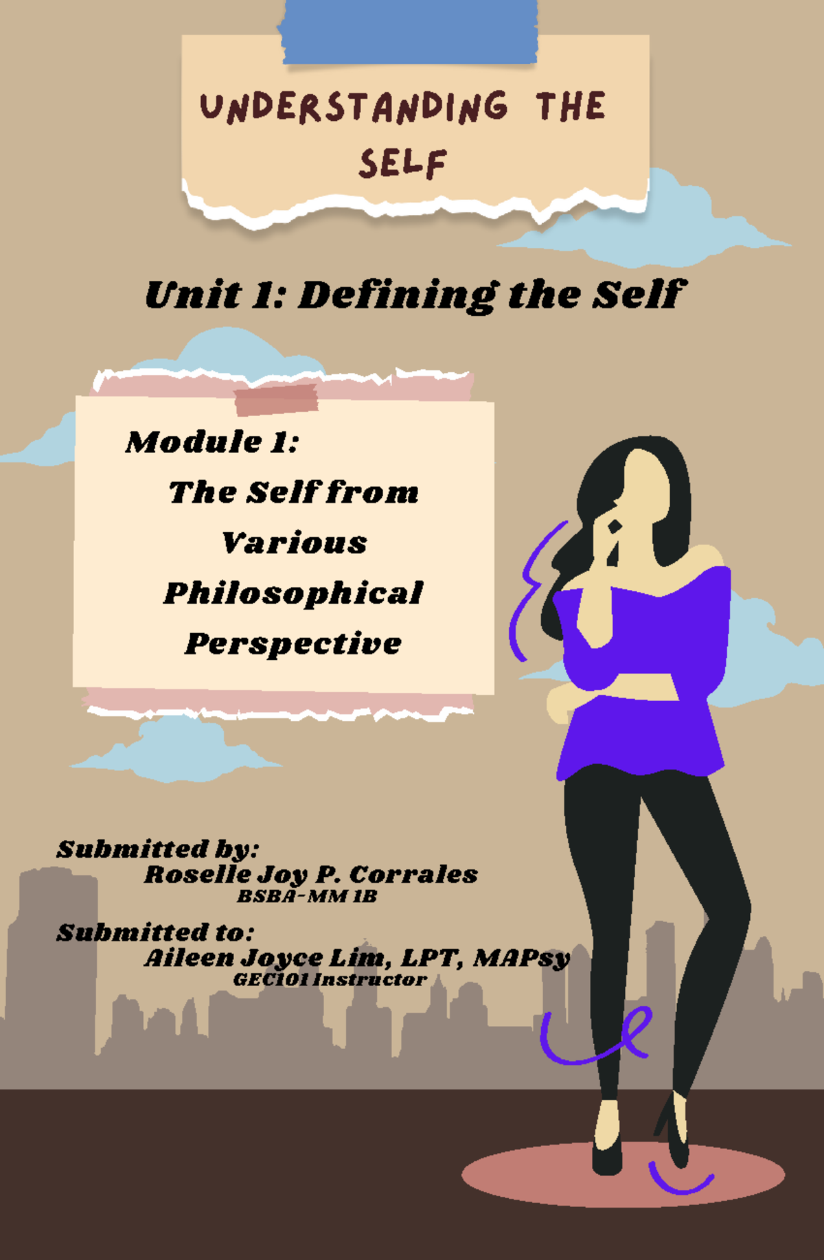 1st activity none understanding the self module 1 the self from