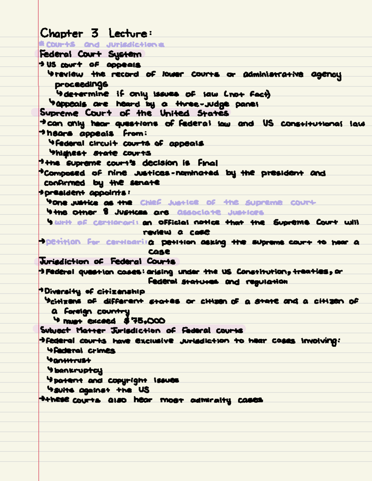 Business Law And Ethics-15 - Chapter 3 Lecture : * courts and ...