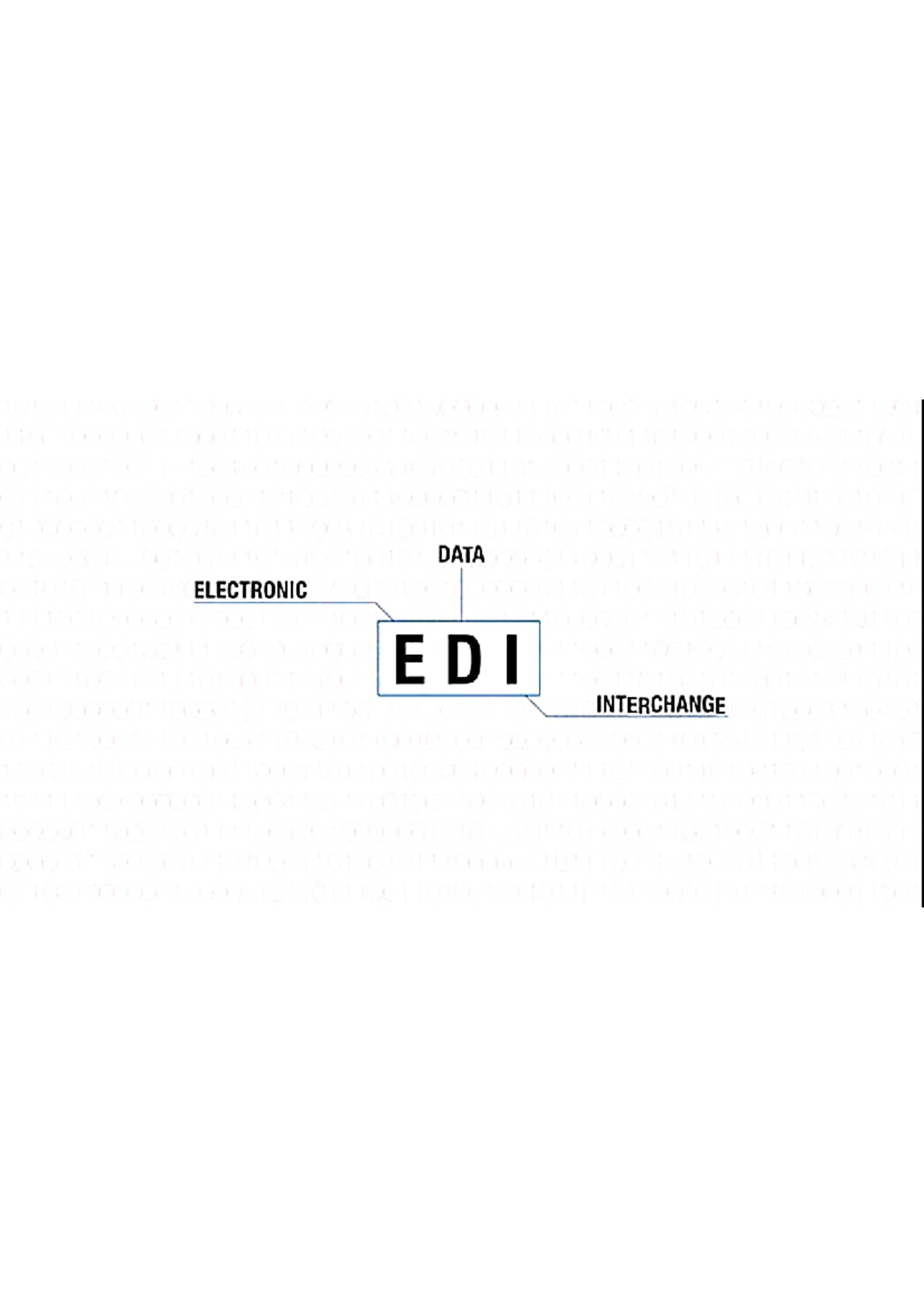 Electronic Data Interchange (EDI) - DATA ELECTRONIC EDI INTERCHANGE EDI ...