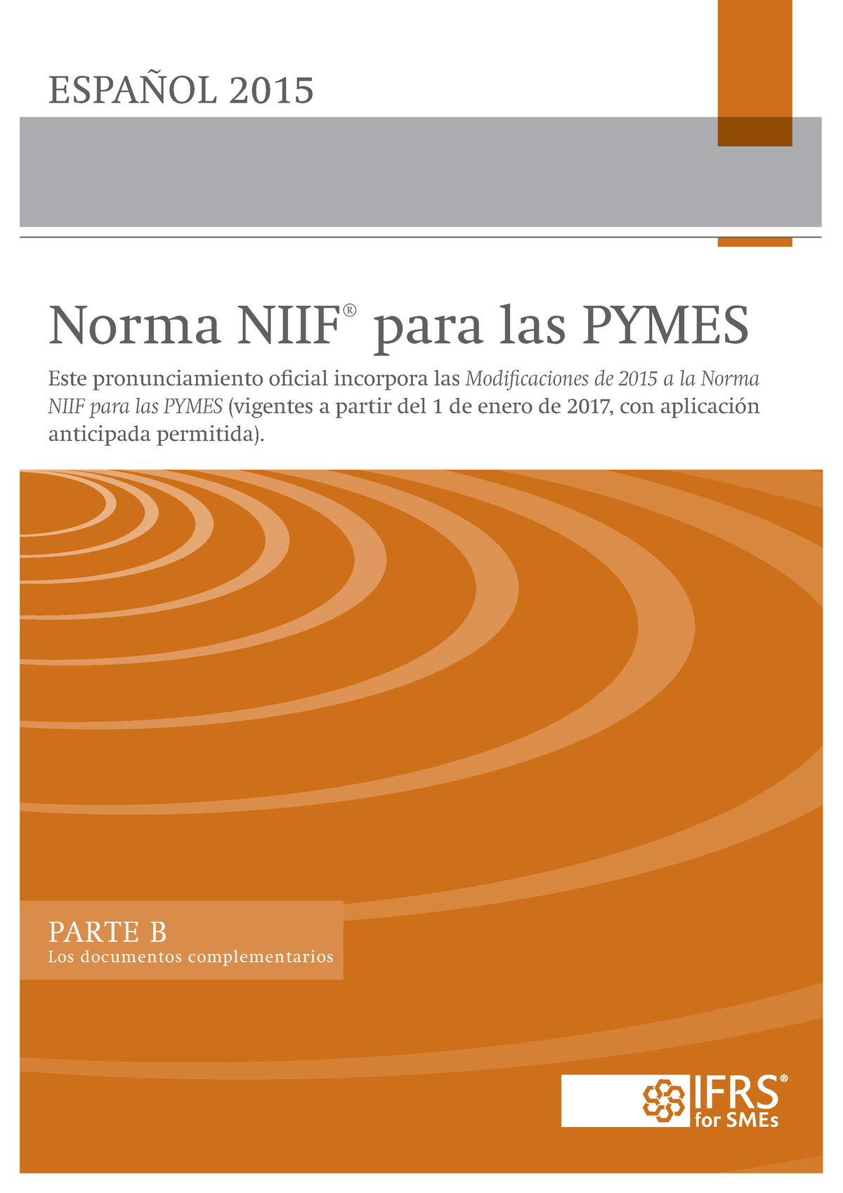 2-NIIF Pymes Parte B - IFRS - PARTE B Los Documentos Complementarios ...