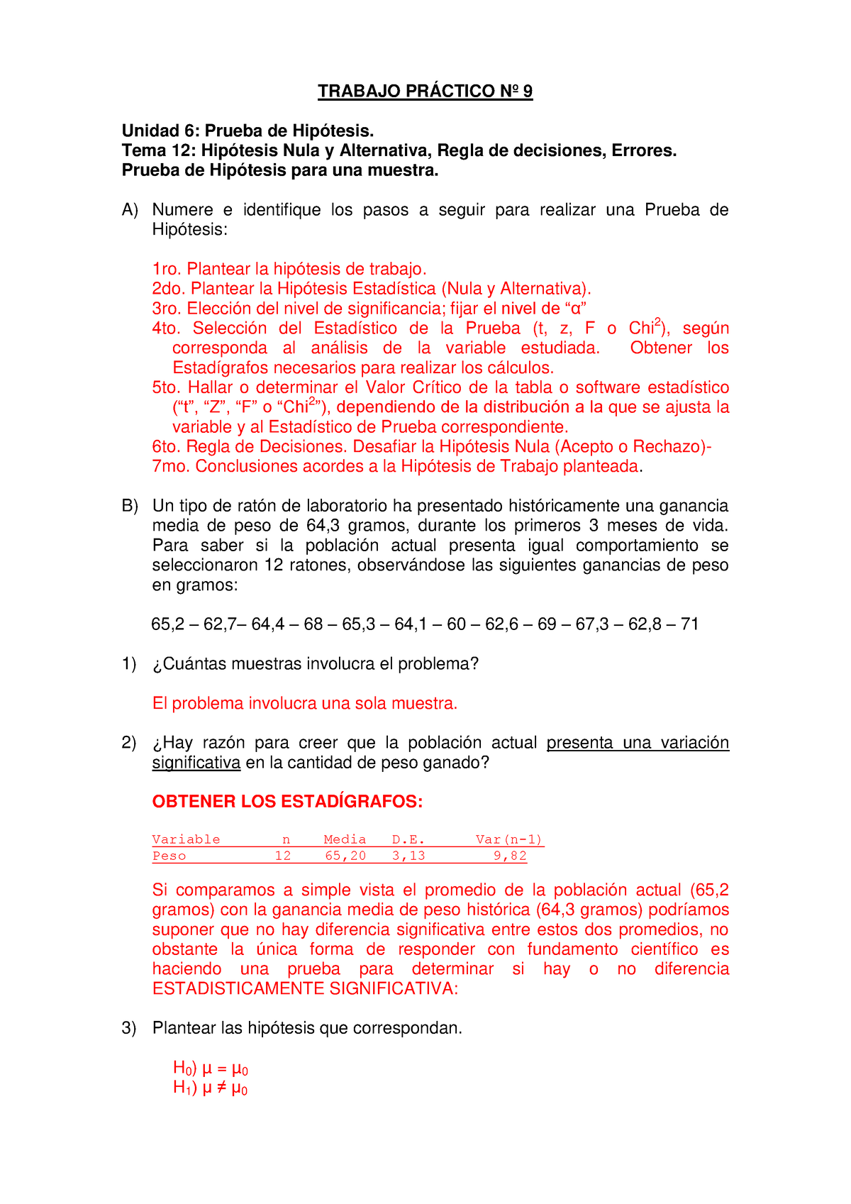 TP 9,10 Y 11 Resuelto-Bioestad. - TRABAJO PRÁCTICO Nº 9 Unidad 6 ...