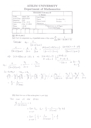 FINAL 11 May 2018, questions and answers - ATILIM UNIVERSITY Department ...