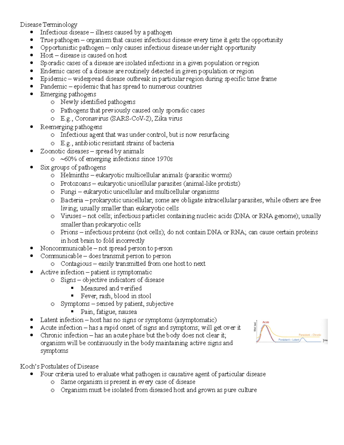 mic401-exam-1-disease-terminology-infectious-disease-illness-caused