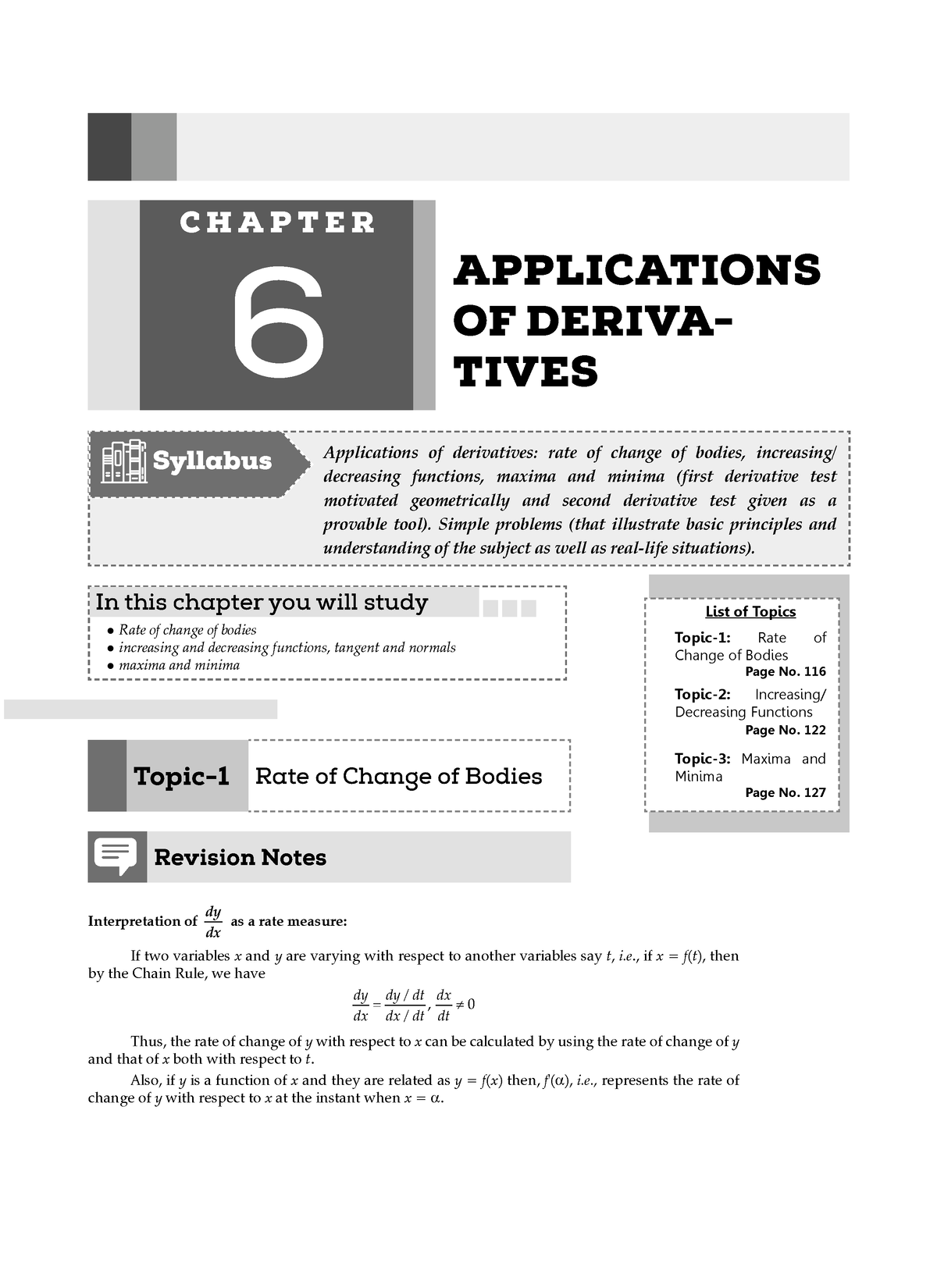 6. Application Of Derivatives - APPLICATIONS OF DERIVA- TIVES ...