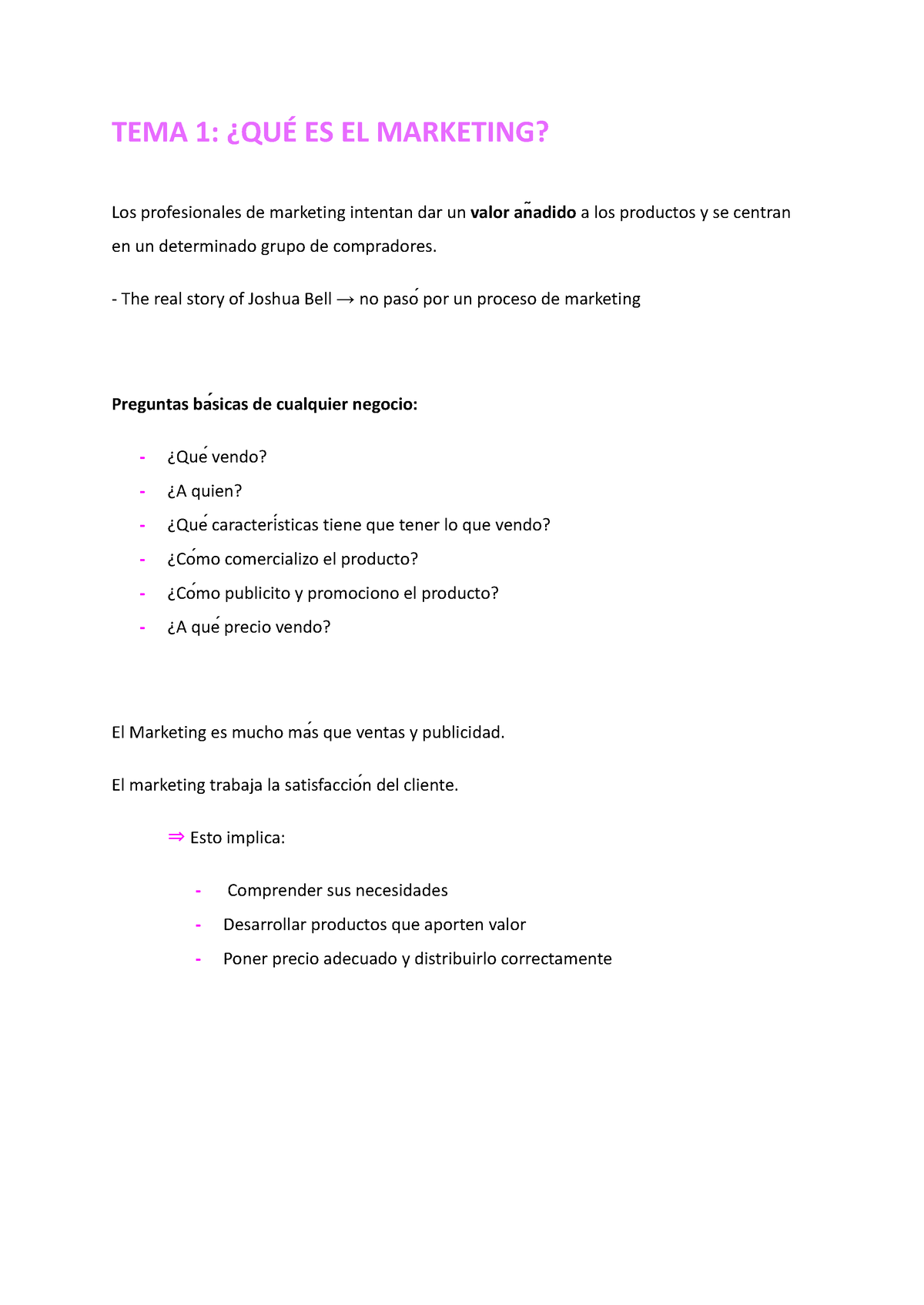 Tema 1 ¿quÉ Es El Marketing 2 Tema 1 ¿quÉ Es El Marketing Los Profesionales De Marketing 6799