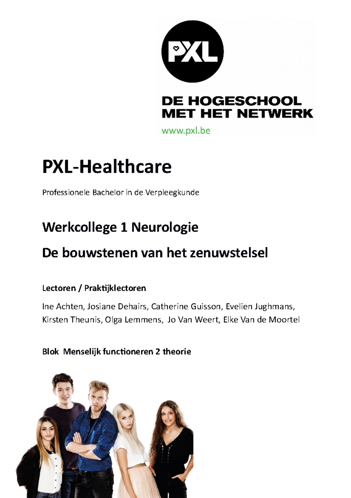 WC 1 Neuro 2022 - PXL-Healthcare Professionele Bachelor In De ...