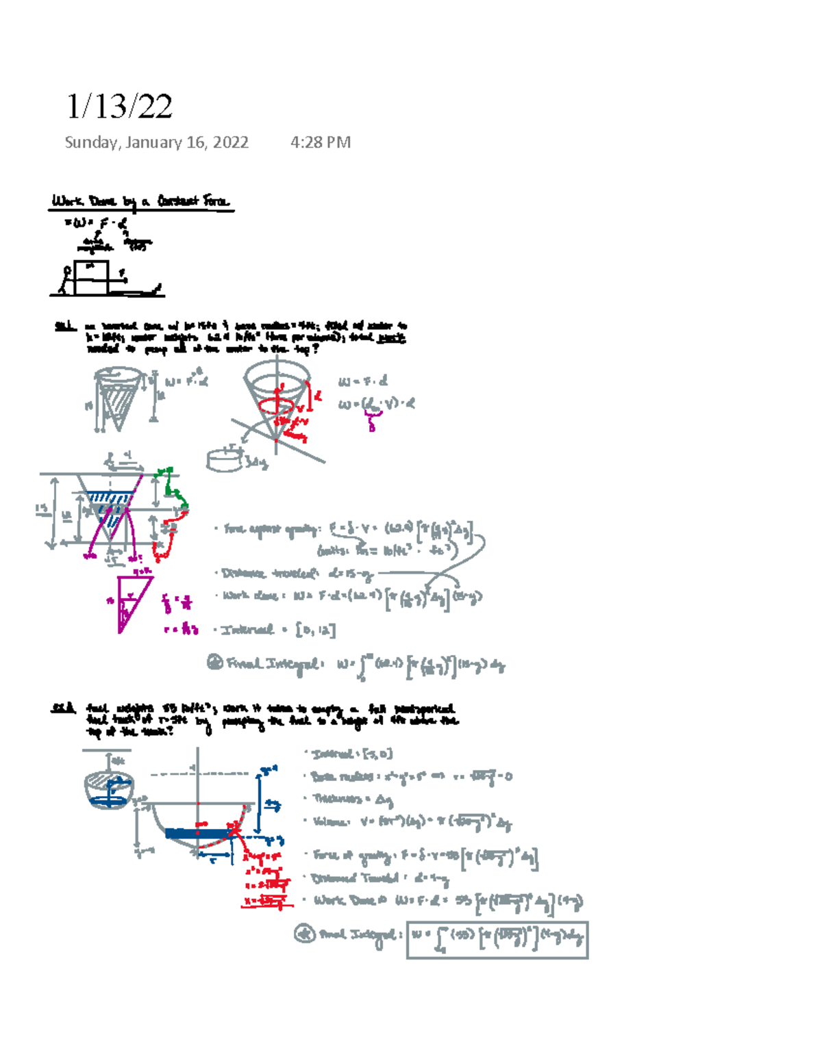 Cal Poly MATH 182 Calculus 2 Notes 6 - Work Done by Constant Force ...
