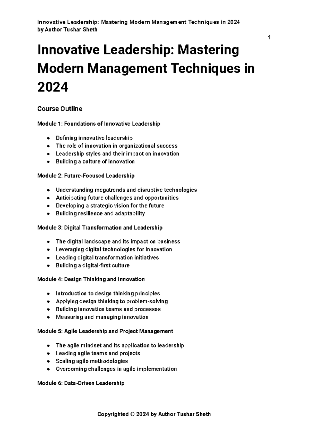 Innovative Leadership Mastering Modern Management Techniques in 2024 ...