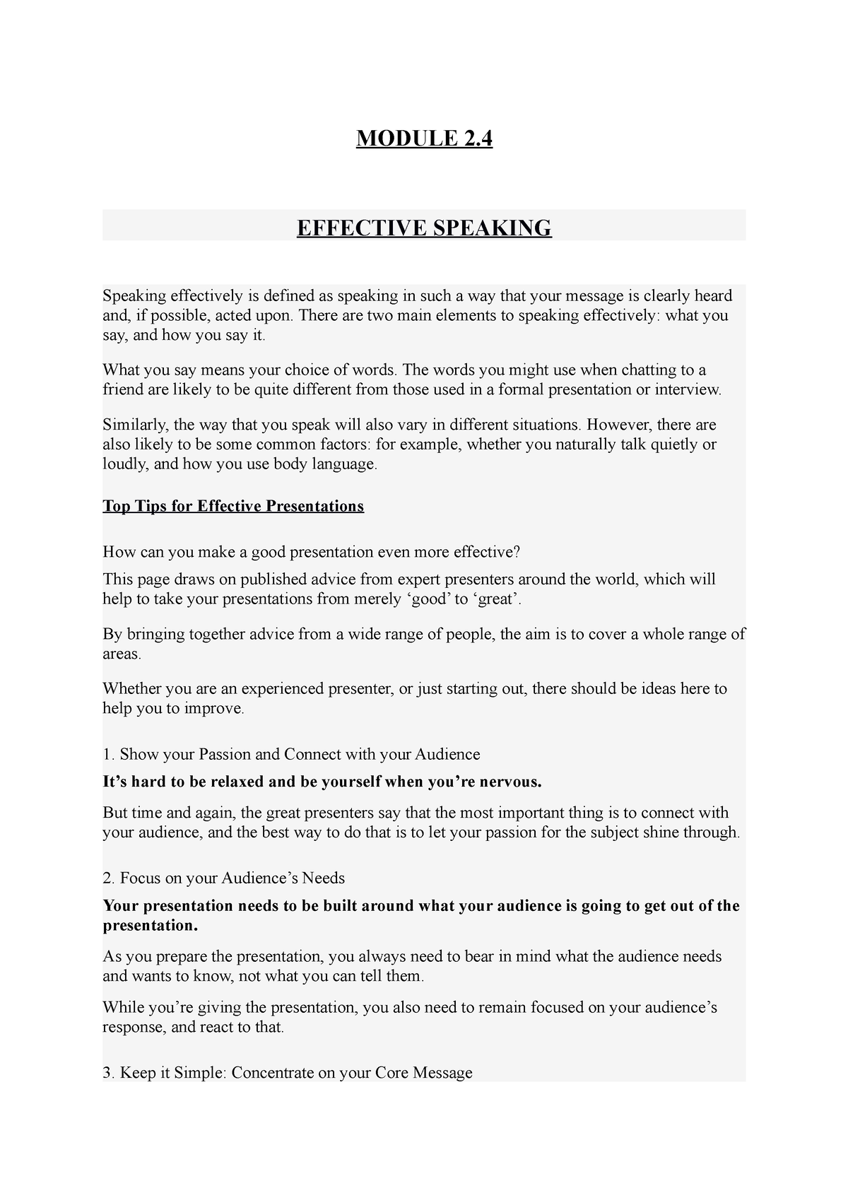 dar1001-notes-2-module-2-effective-speaking-speaking-effectively