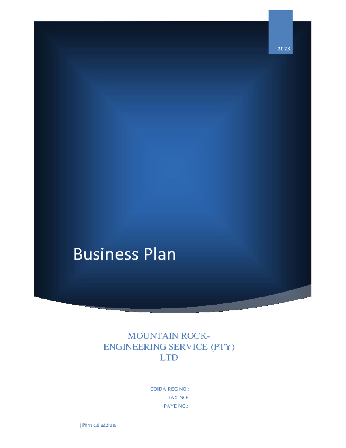 Mountain Rock Business PLAN 7 - Business Plan MOUNTAIN ROCK ...