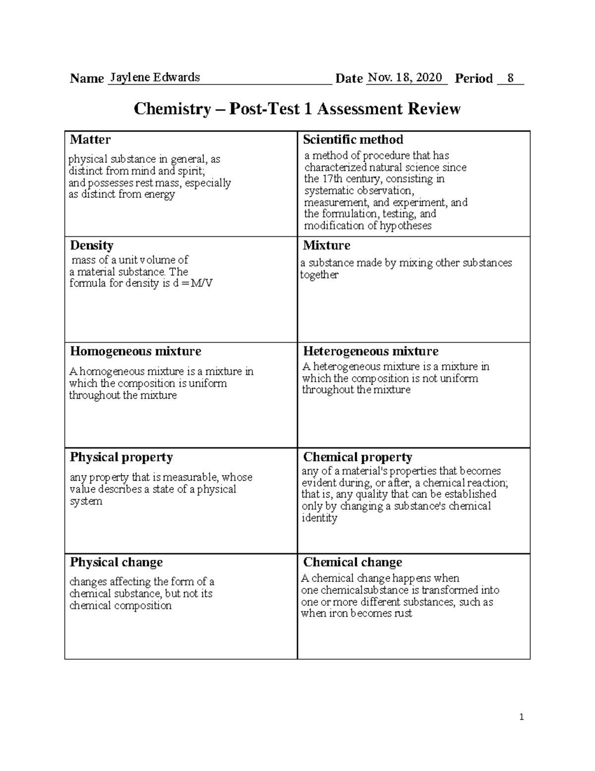 Kami Export - Post Test 1 Review 2018-2019 - Name ...