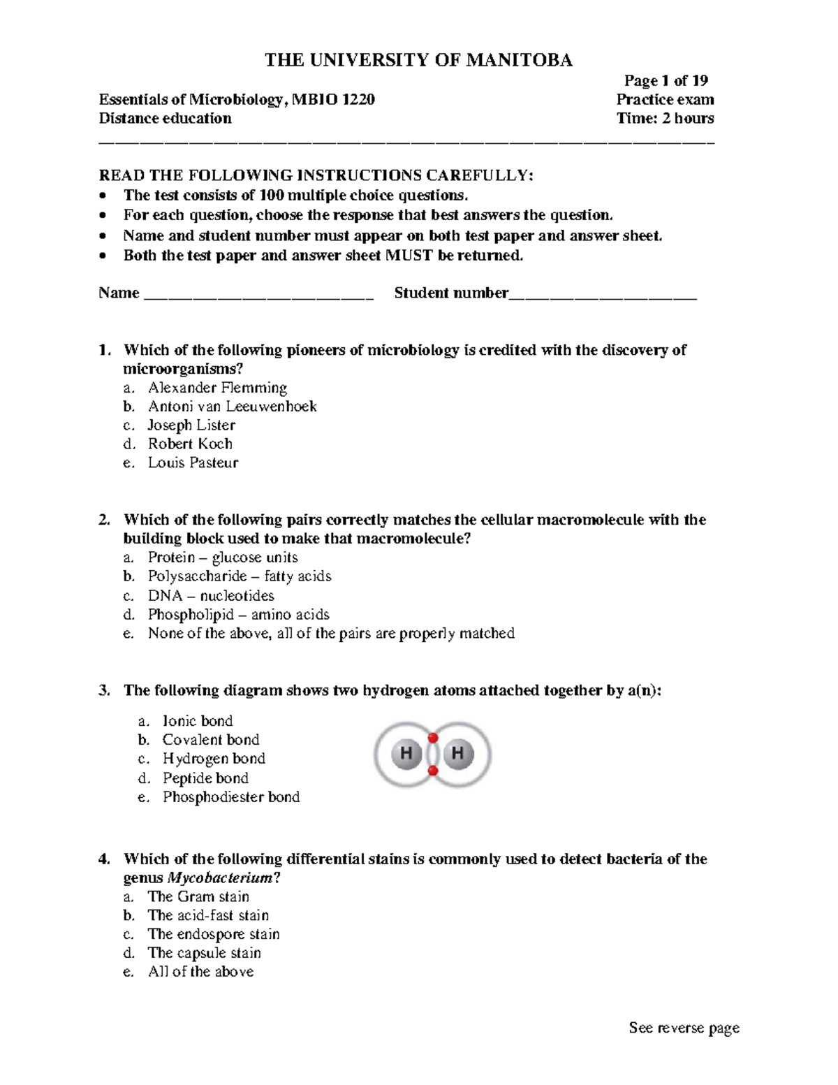 MBIO 1220 Practice Final 2013 Revision - Page 1 Of 19 Essentials Of ...