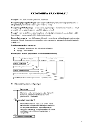 Ekonomika-transportu-ćw - Ekonomika Transportu Ekonomika Transportu: To ...