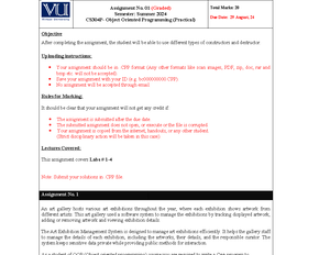 Solution CS304P Lab Exercises - Solution Lab 01 Problem Statement ...