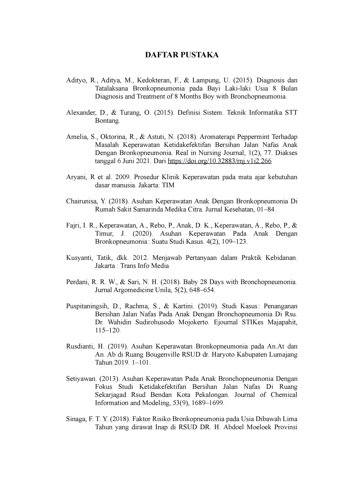 Daftar Pustaka - Dapus - DAFTAR PUSTAKA Adityo, R., Aditya, M ...