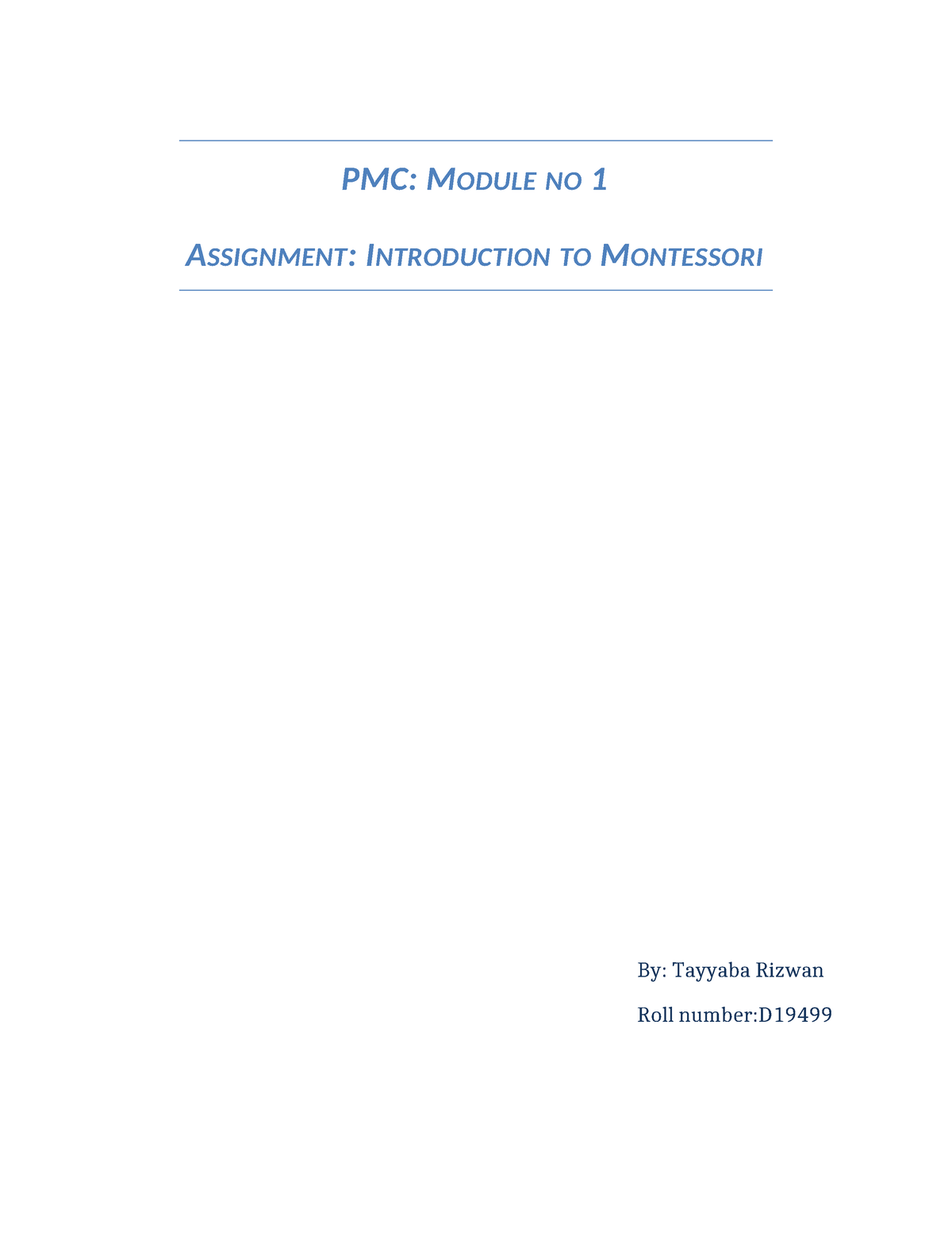 pmc module 1 assignment pdf