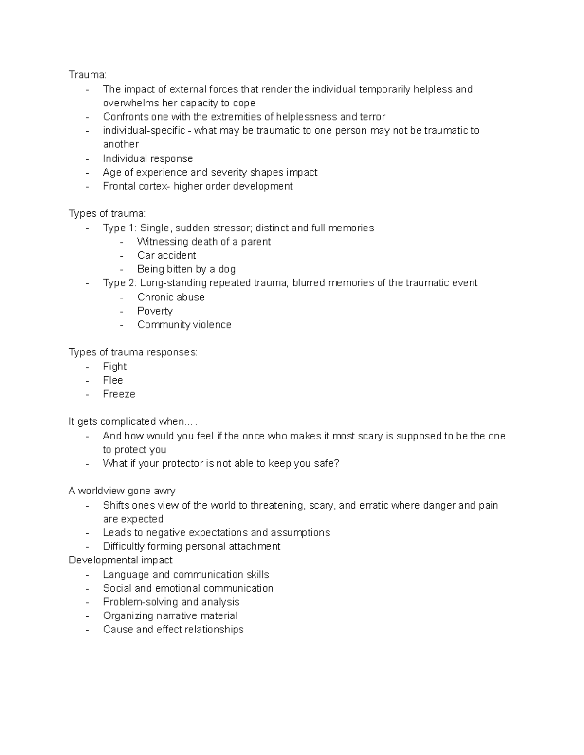 Counseling Psychology 10/15 - Trauma: - The impact of external forces ...