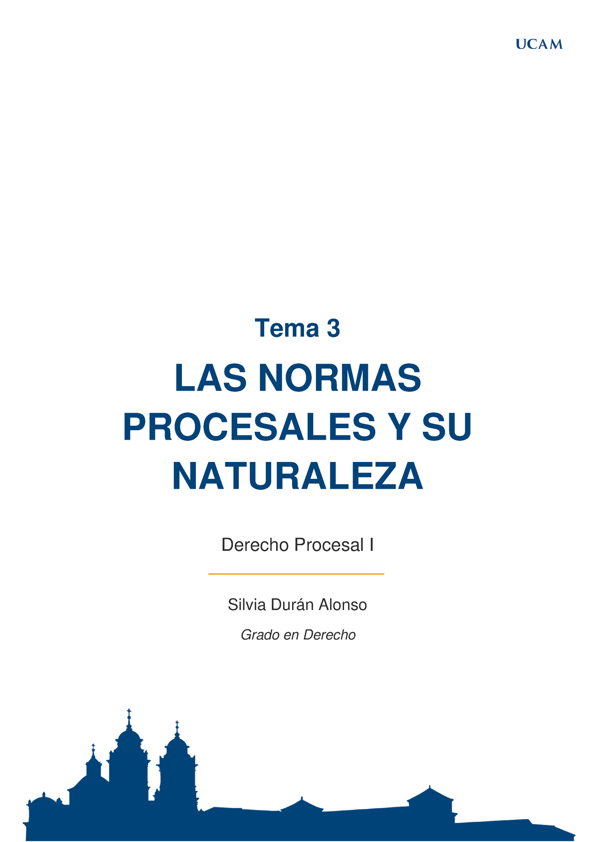 TEMA 3. LAS Normas Procesales Y SU Naturaleza - Tema 3 LAS NORMAS ...