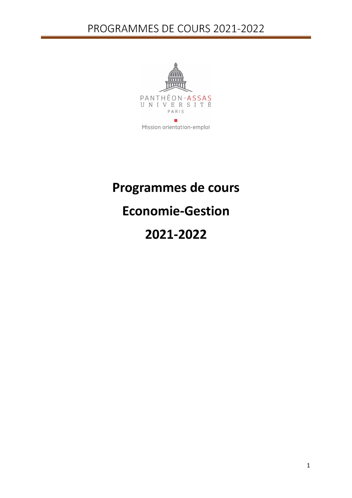 Resumé De Cours Economieet Gestion - Programmes De Cours Economie ...