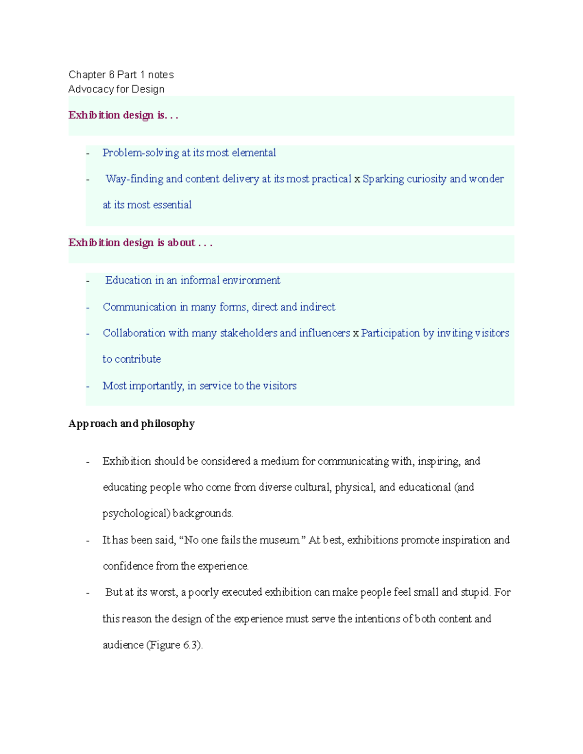 Chapter 6 Part 1 Notes Chapter 6 Part 1 Notes Advocacy For Design