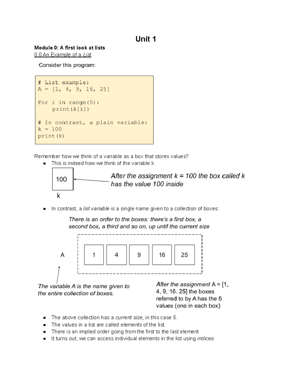 Intro To Programming: Python unit 1 - Unit 1 Module 0: A first look at ...