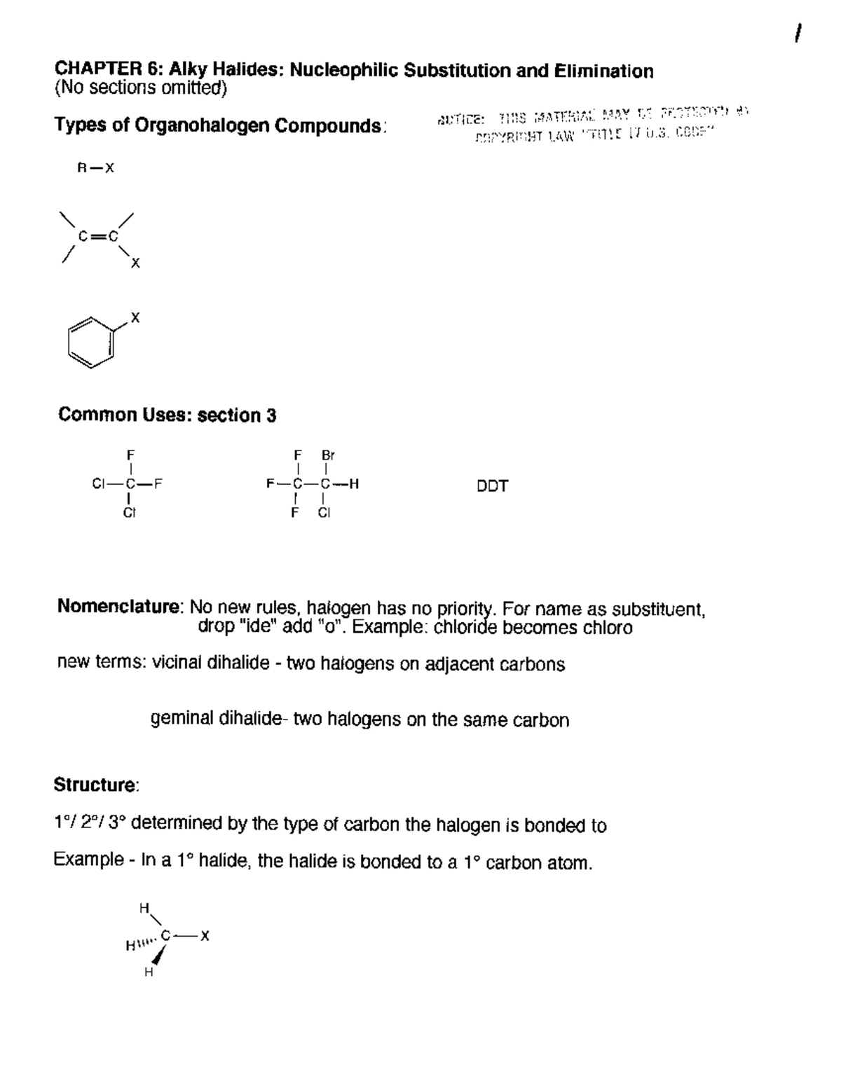 Ochem Chapter 6 Notes - CHEM 3331 - Studocu