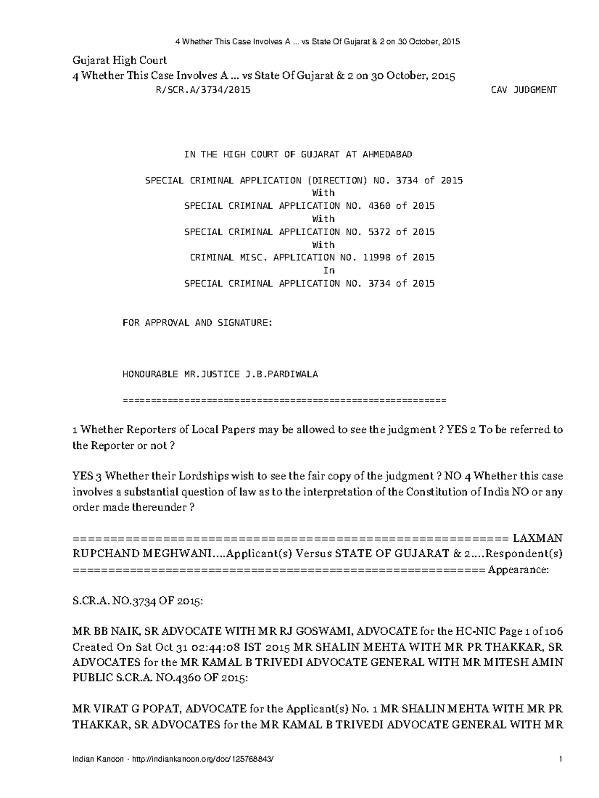 Exam 30 October 2019 Gujarat High Court 4 Whether This Case Involves