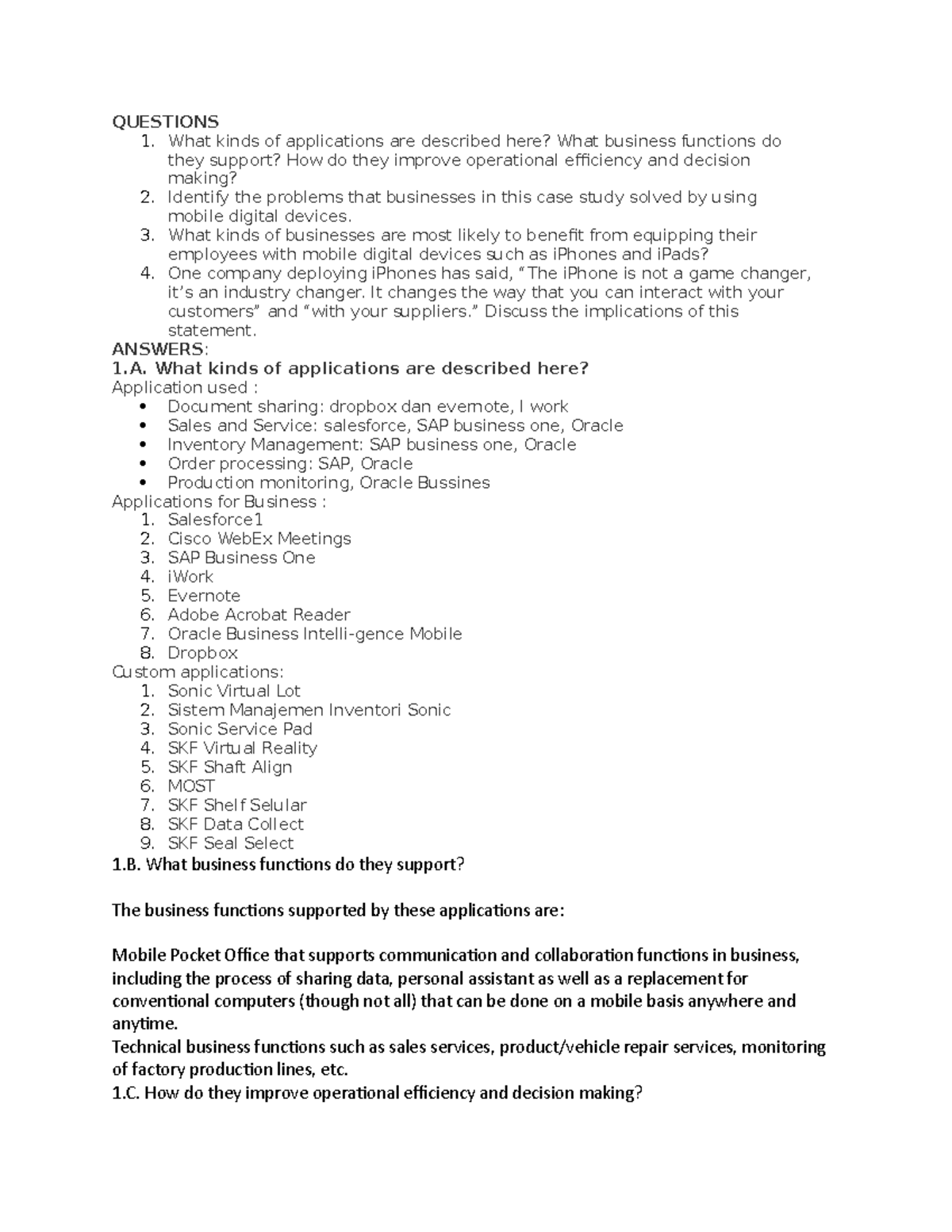 Case StudyThe Mobile Pocket Office QUESTIONS What kinds of