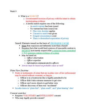 CCJS100 Exam 3 Notes - Week 10 Textbook Notes Lecture Notes Chapter 10 ...