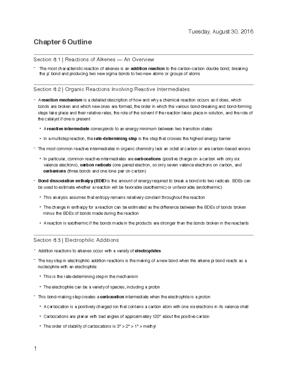 Chapter 6 Outline - Tuesday, August 30, 2016 Chapter 6 Outline Section ...