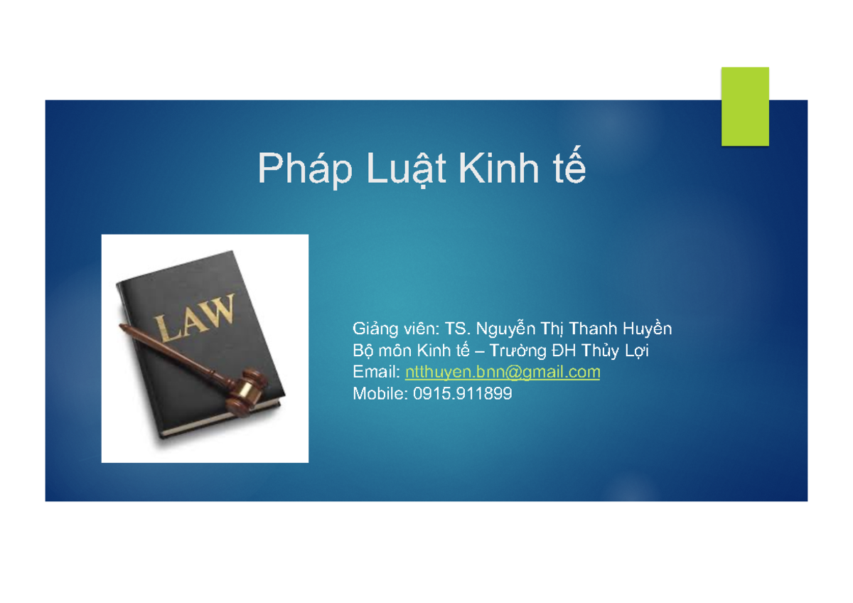 5. PLKT C4 PL HĐ kinh doanh, thương mại (Huyen) - Pháp Luật Kinh tế ...