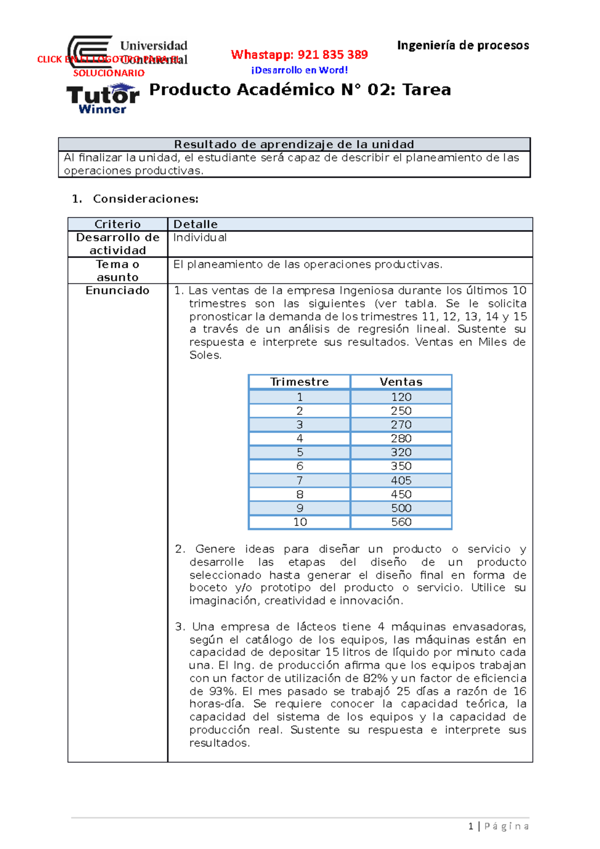 TW-Ingenieria De Procesos Ingpro PA2 2023 - Ingeniería De Procesos ...