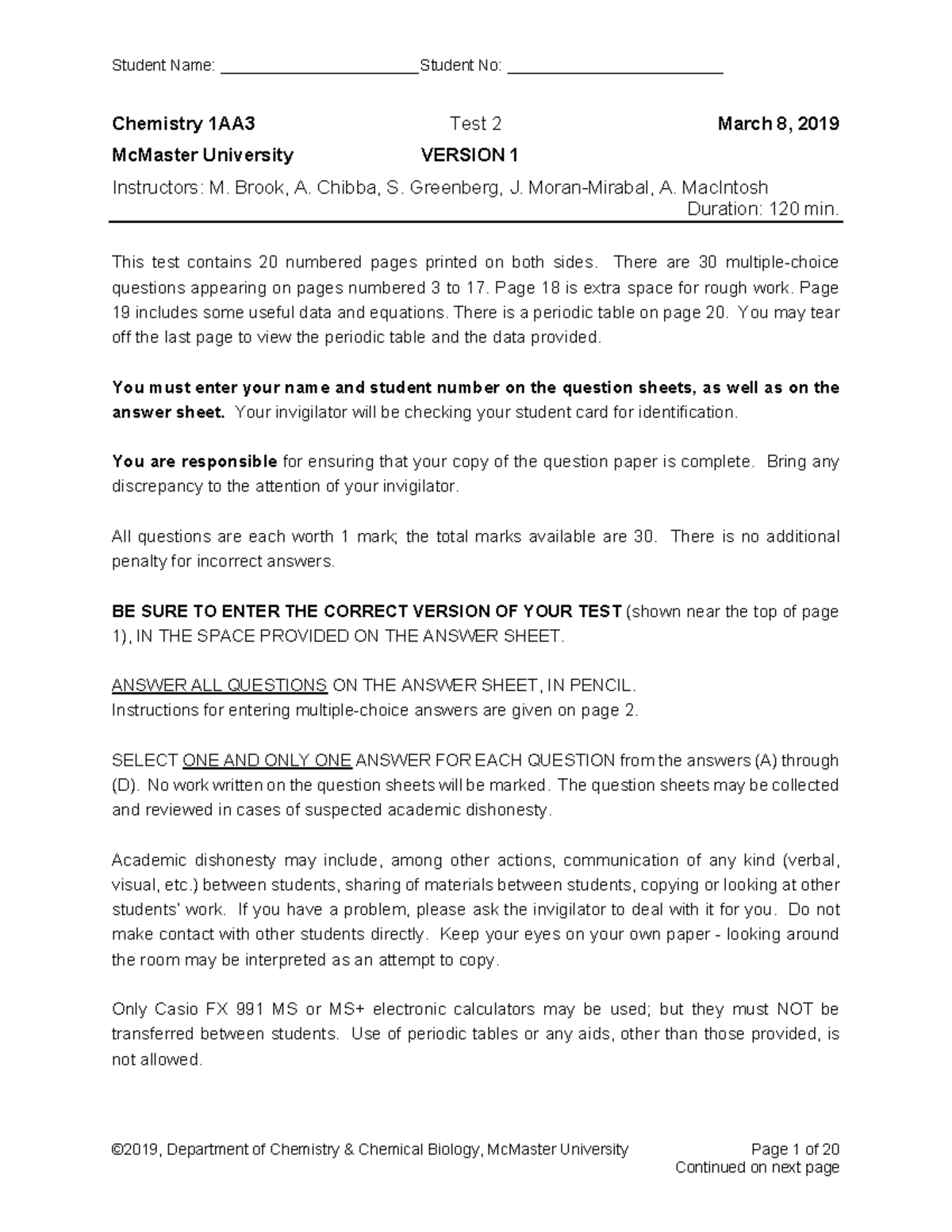 Test 2 2019 - 2nd midterm practice questions and answers - ©2019 ...