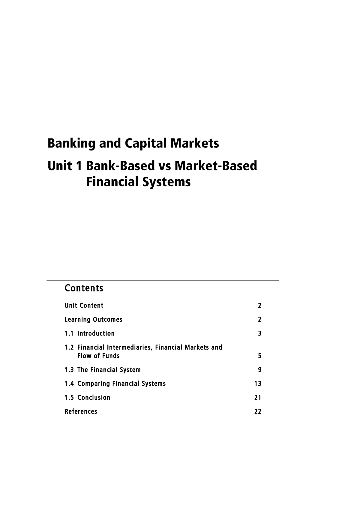 Unit 1 Bank Vs Market Based System - Banking And Capital Markets Unit 1 ...