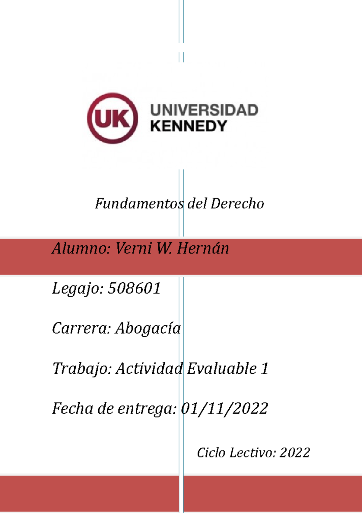 Actividad N°1 - Fundamentos DEL Derecho - Fundamentos Del Derecho ...