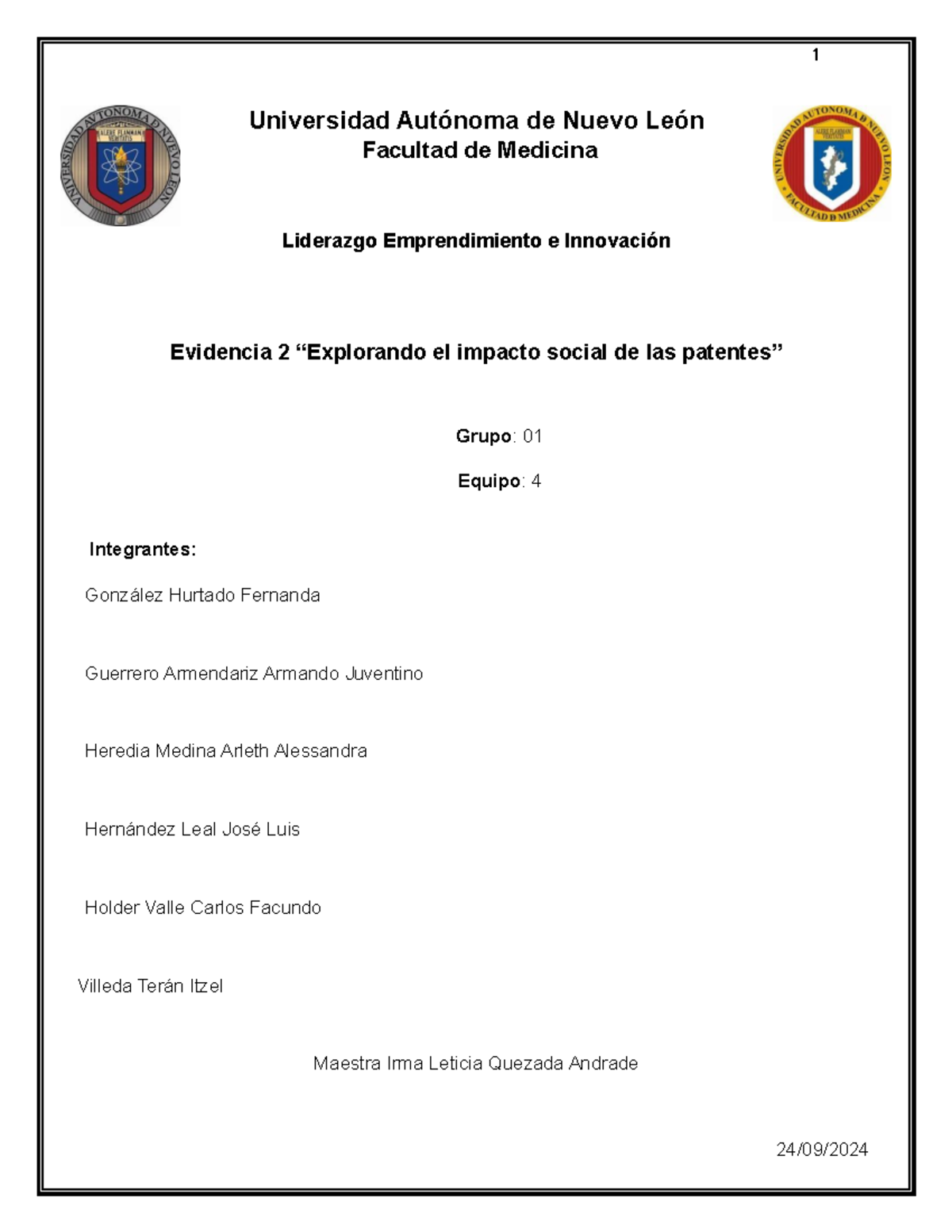 Equipo 4 Evidencia 2 - Tarea asignada - Universidad Autónoma de Nuevo ...