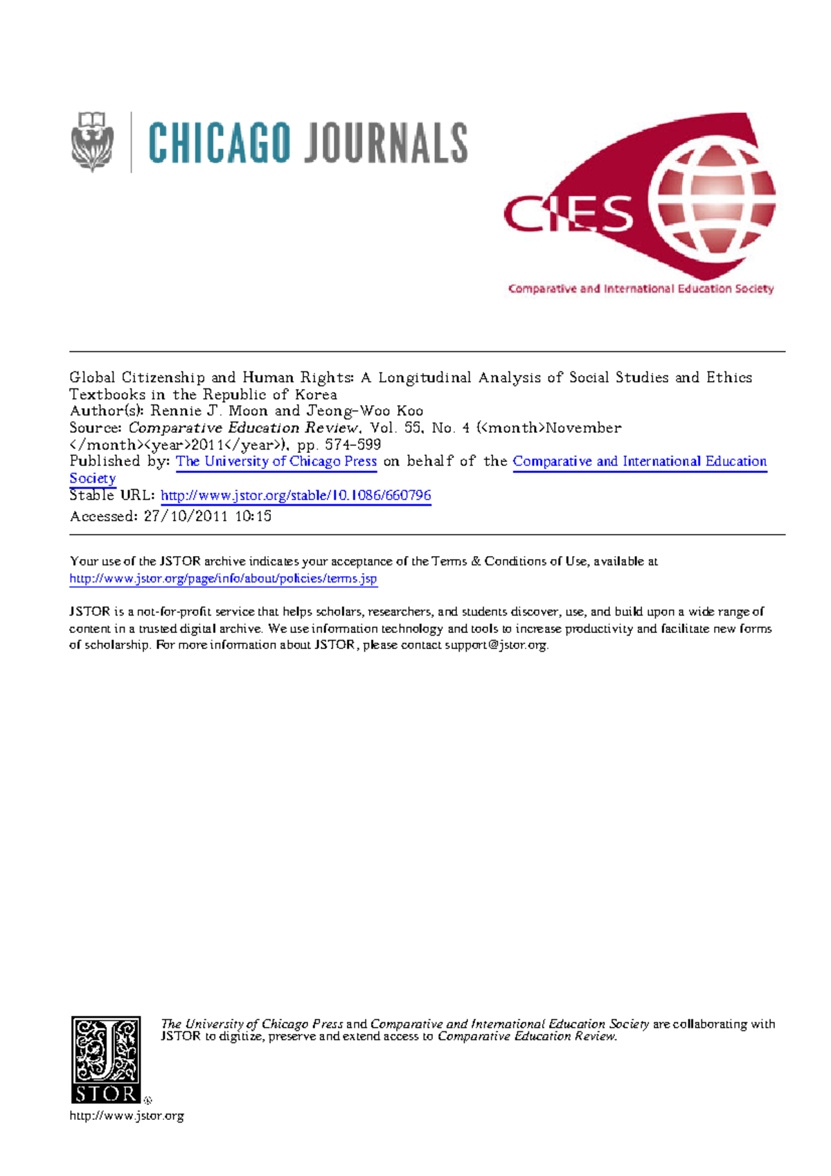 1 - Lecture notes 2020 - Global Citizenship and Human Rights: A ...