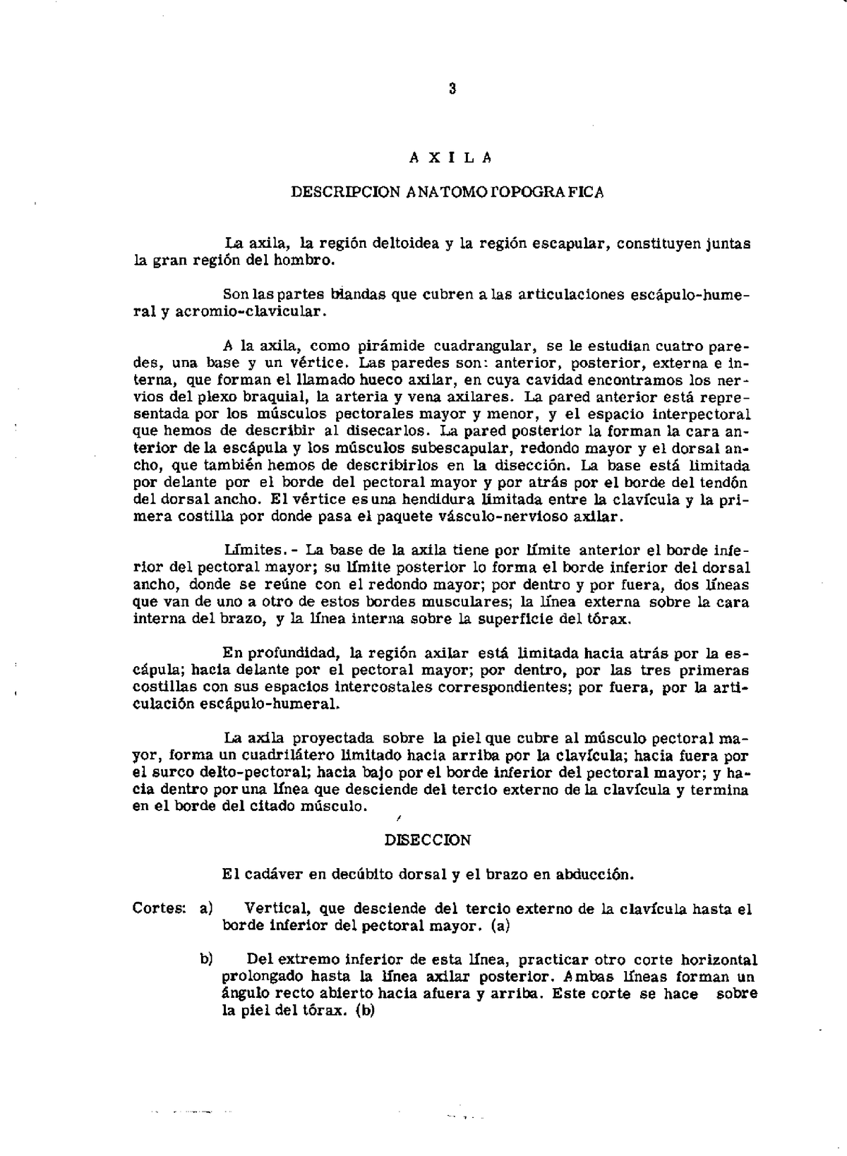 Axila 2 - Resumen - 3 AXILA DESCRIPCION ANATOMO TOPOGRA FICA La Axila ...