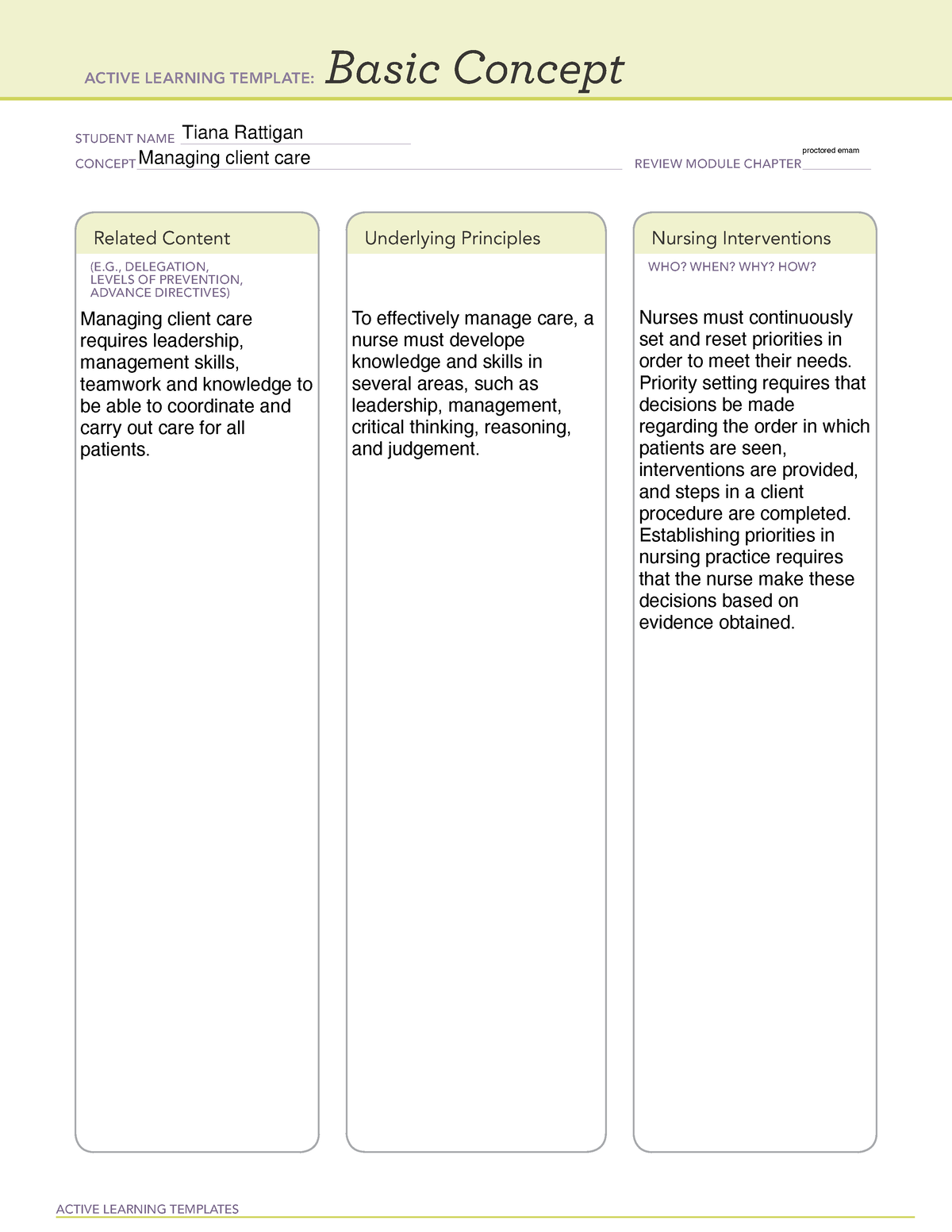 Basic concept restricted mangement - NURN 300 - ACTIVE LEARNING ...