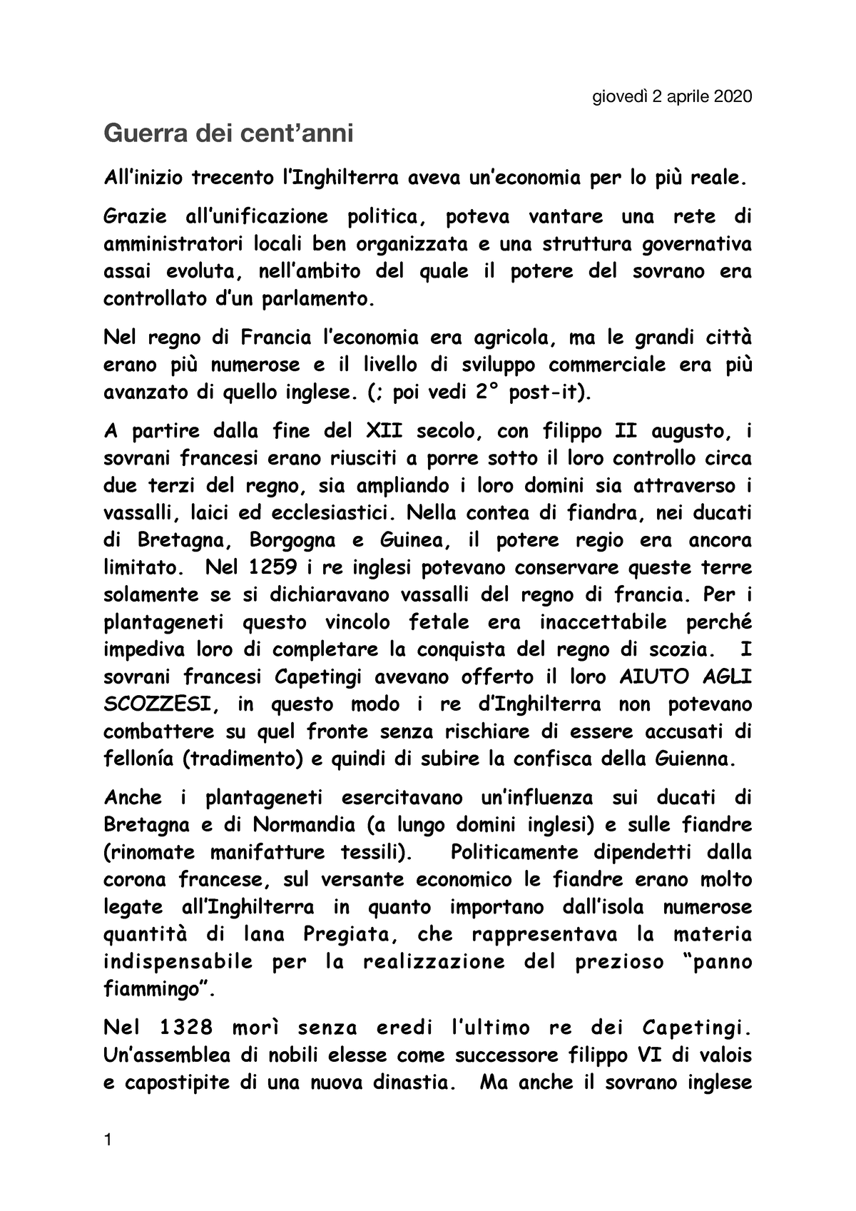 Guerra dei cent'anni pdf - Guerra dei cent’anni All’inizio trecento l ...