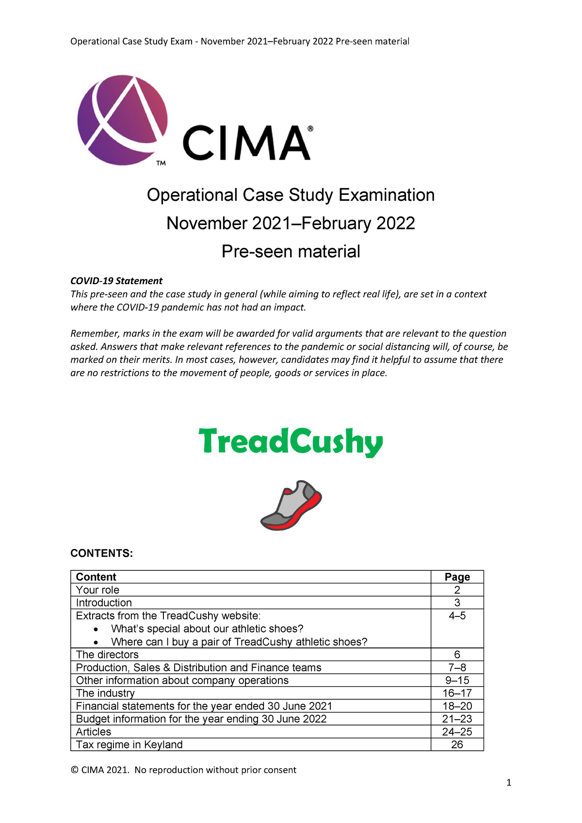 cima operational case study notes