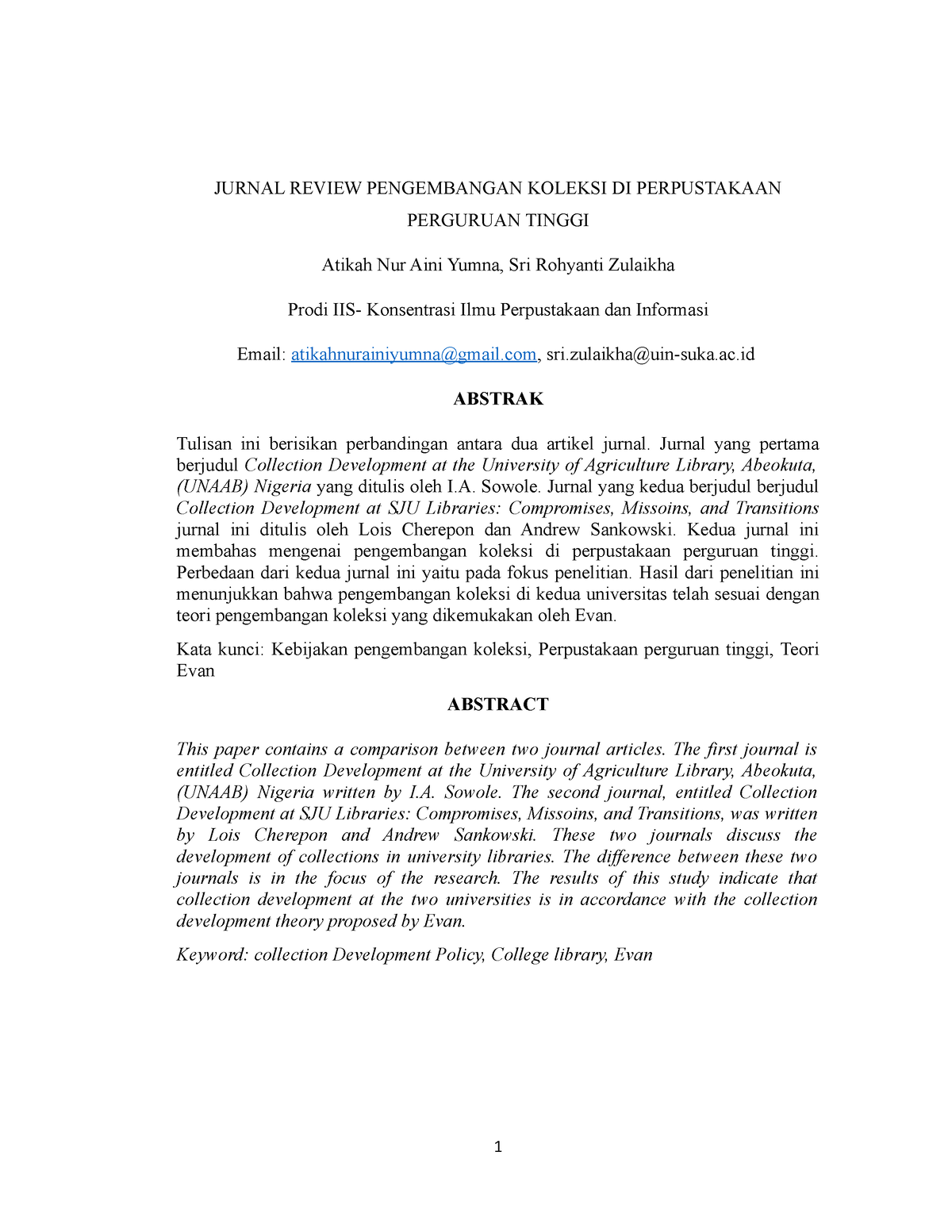 Jurnal Pengembangan Koleksi Di Perpustakaan Semester 3 Undana - JURNAL ...