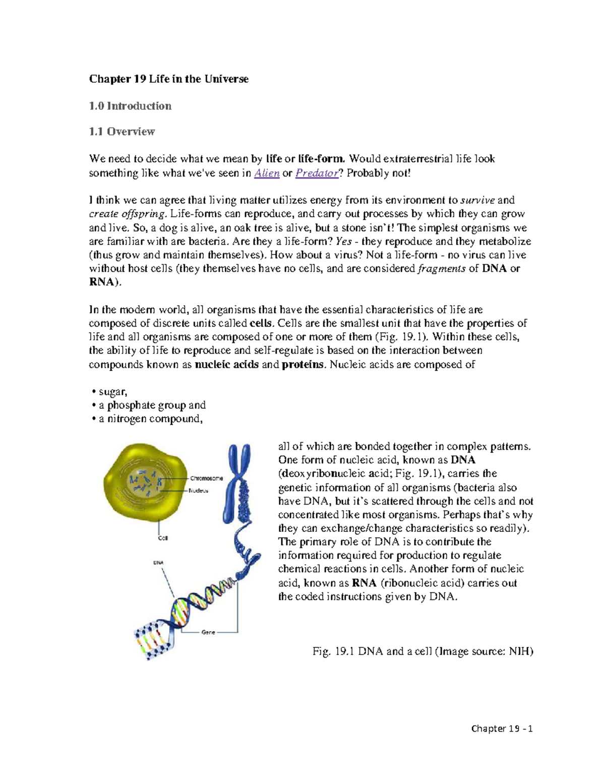 Chapter+19+Life+in+the+Universe-1 - Chapter 19 Life in the Universe 1 ...