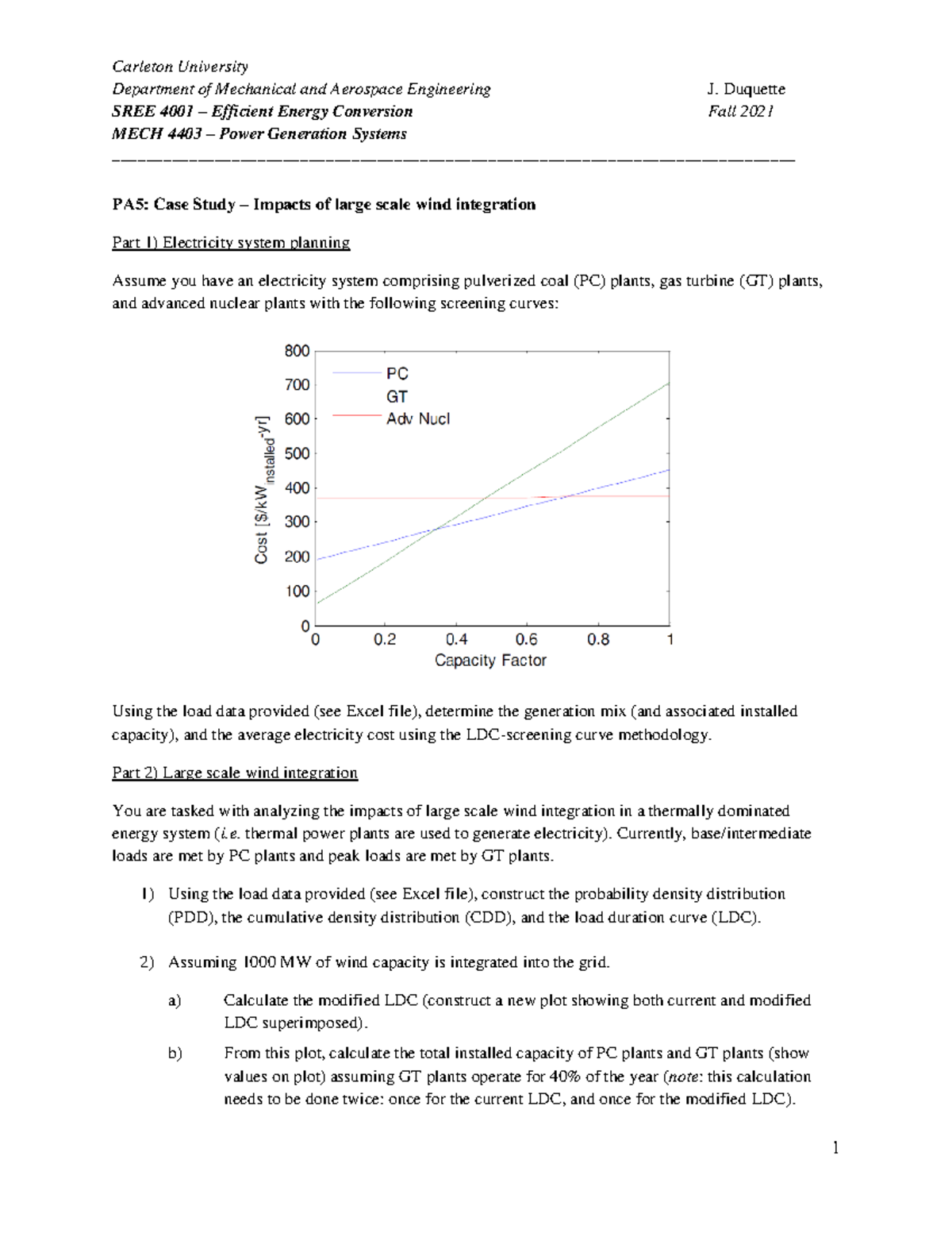 PA5 handout Carleton University Department of Mechanical and