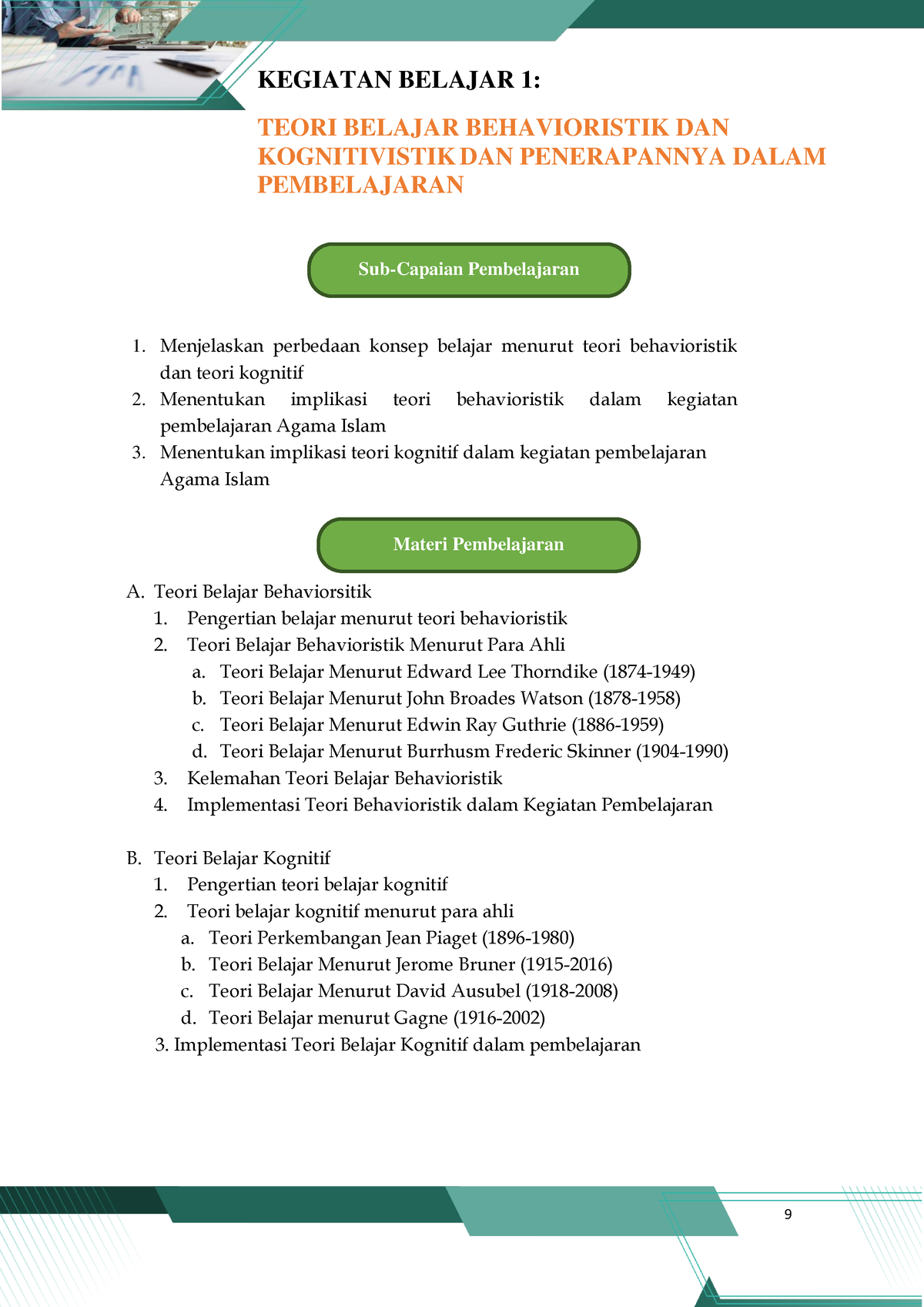 Document DOKUMEN PPG PAI 2023 Menjelaskan perbedaan konsep