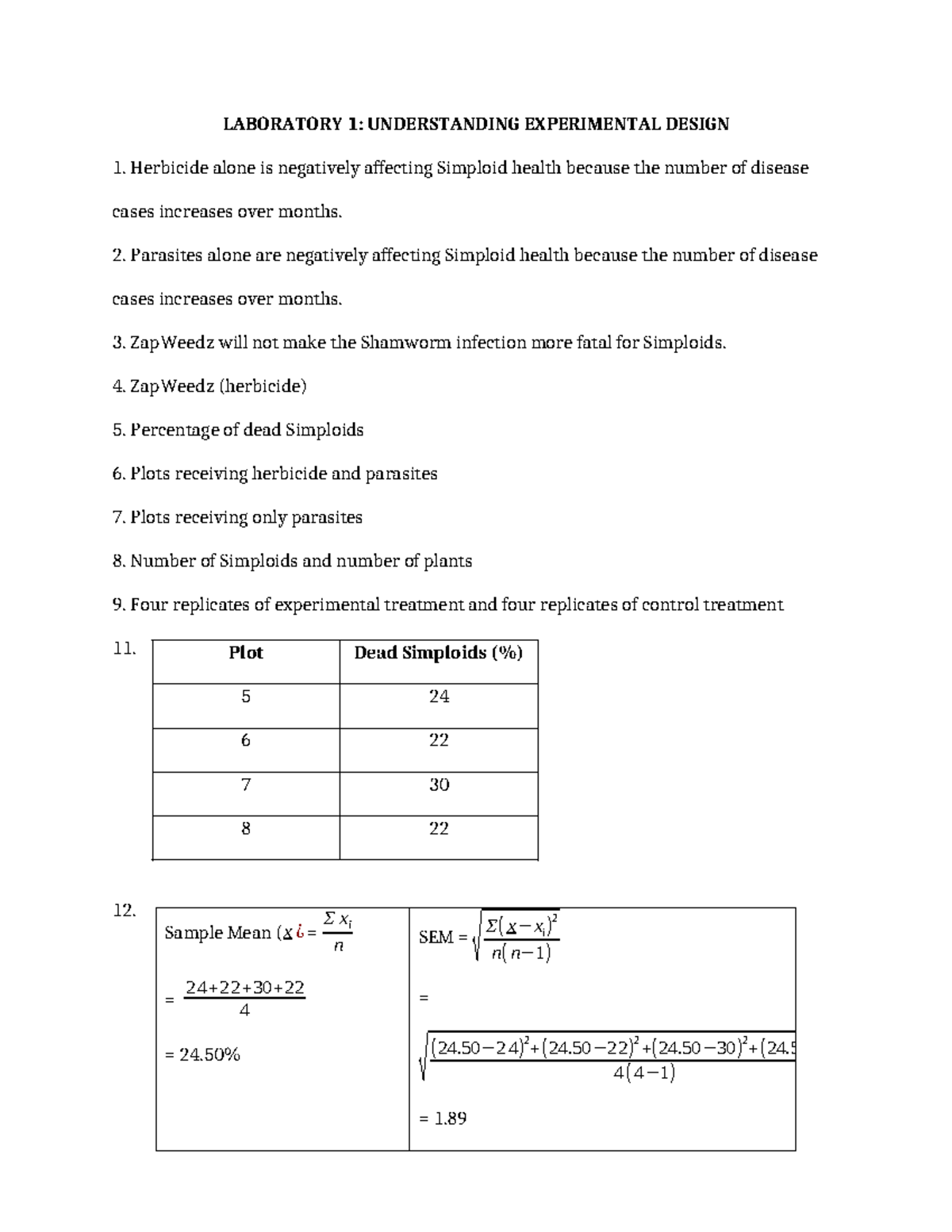 Assignment-Lab 1 - LABORATORY 1: UNDERSTANDING EXPERIMENTAL DESIGN ...
