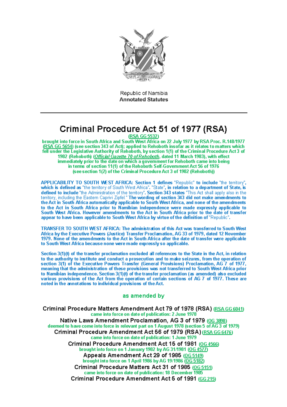 Criminal Procedure Act 51 of 1977 - Criminal Procedure Act 51 of 1977 ...